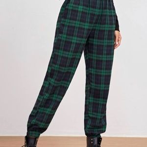 Plaid baggy pants